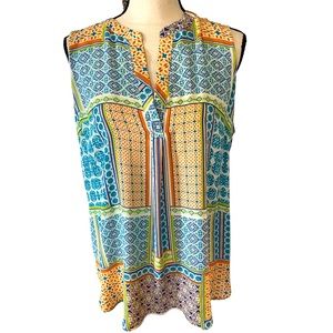 Rose + Olive Womens Sleeveless Blouse (L)